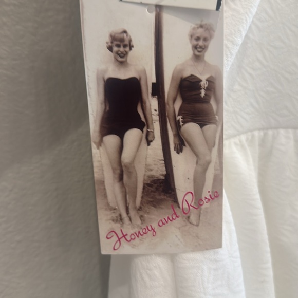 Honey and Rosie White Textured Mini Dress - Picture 6 of 9